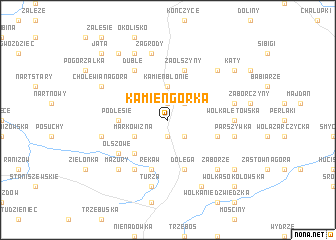 map of Kamień Górka