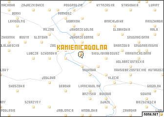 map of Kamienica Dolna