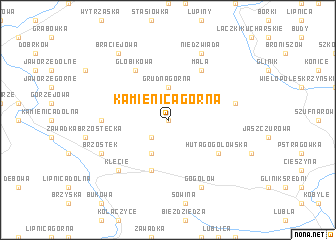 map of Kamienica Górna