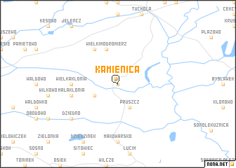 map of Kamienica