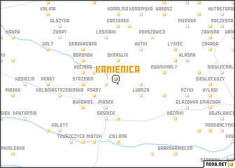 map of Kamienica