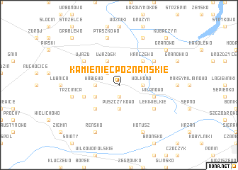 map of Kamieniec Poznańskie