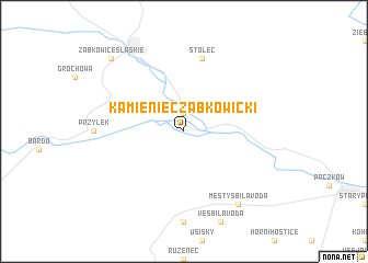 map of Kamieniec Ząbkowicki