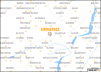 map of Kamieniec