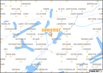 map of Kamieniec