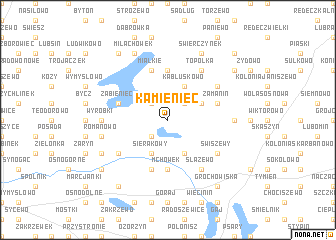 map of Kamieniec