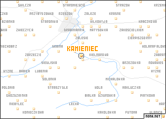 map of Kamieniec