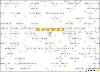 map of Kamienna Góra