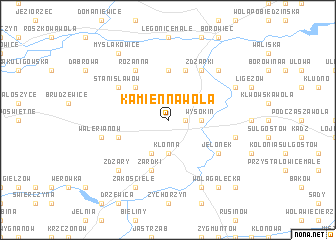 map of Kamienna Wola