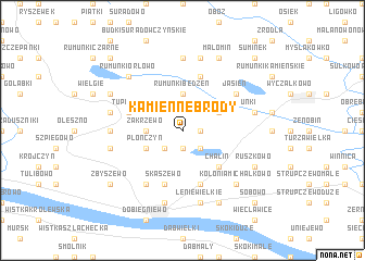 map of Kamienne Brody