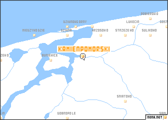 map of Kamień Pomorski