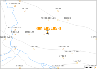 map of Kamień Śląski