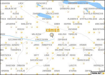 map of Kamień