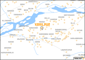 map of Kāmilpur