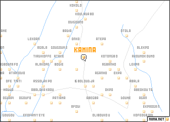 map of Kamina