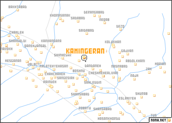 map of Kamīn Gerān