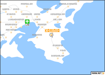 map of Kamínia