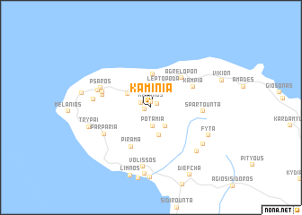 map of Kamínia