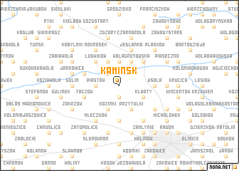 map of Kamińsk