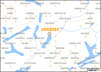 map of Kamionek