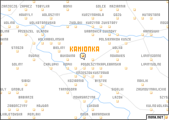 map of Kamionka