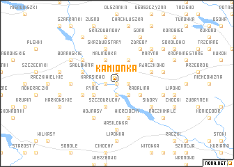 map of Kamionka