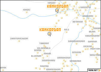 map of Kam Kordān