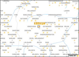 map of Kām Kūh