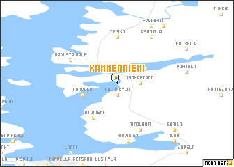 map of Kämmenniemi