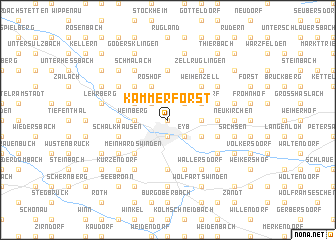 map of Kammerforst