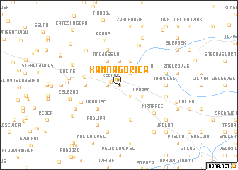 map of Kamna Gorica