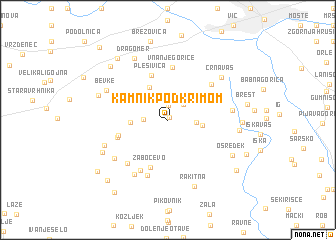 map of Kamnik pod Krimom