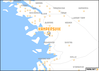 map of Kämpersvik