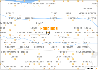 map of Kampinos