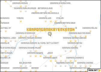 map of Kampong Anak Ayer Keroh