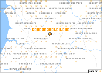 map of Kampong Balai Lama
