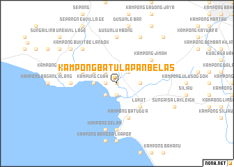 map of Kampong Batu Lapan Belas