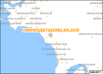 map of Kampong Batu Sembilan Lekir