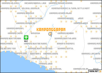 map of Kampong Gapam