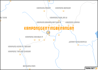 map of Kampong Genting Berangan