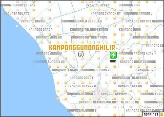 map of Kampong Gunong Hilir