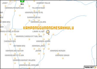 map of Kampong Gunong Mesah Hulu