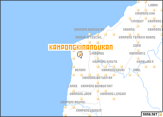 map of Kampong Kinandukan