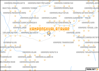 map of Kampong Kuala Tawar