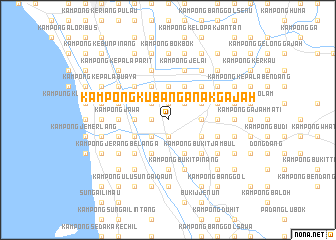 map of Kampong Kubang Anak Gajah