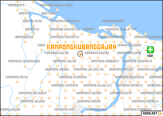 map of Kampong Kubang Gajah