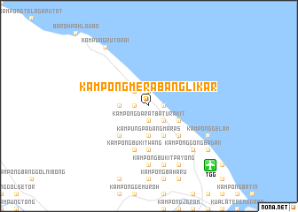 map of Kampong Merabang Likar