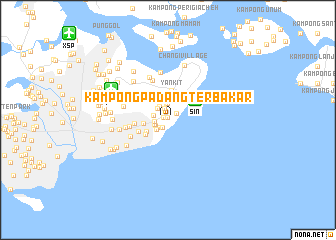 map of Kampong Padang Terbakar