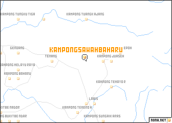 map of Kampong Sawah Baharu