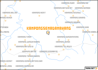 map of Kampong Semada Mawang